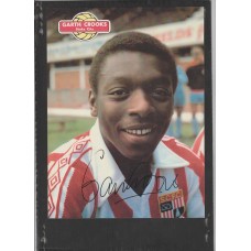 Signed picture of Garth Crooks the Stoke City footballer.